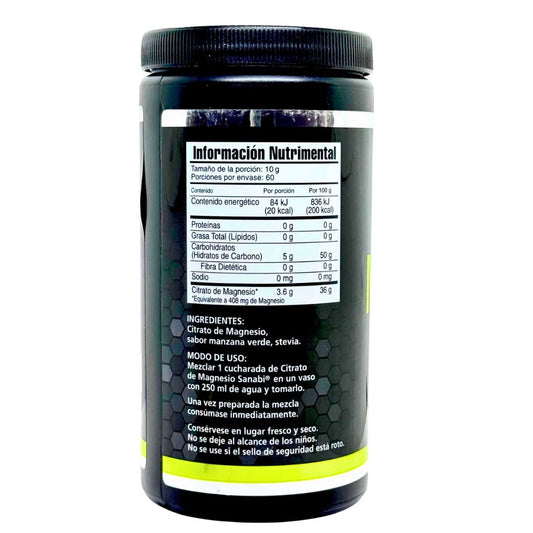 CITRATO DE MAGNESIO SABOR MANZANA VERDE