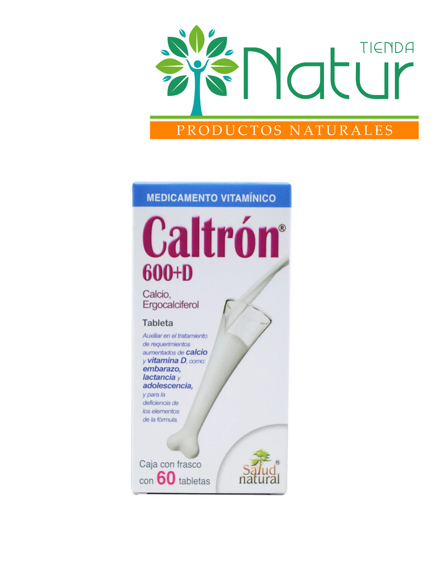 TABLETAS CALTRON 600+D CON 60 TABS
