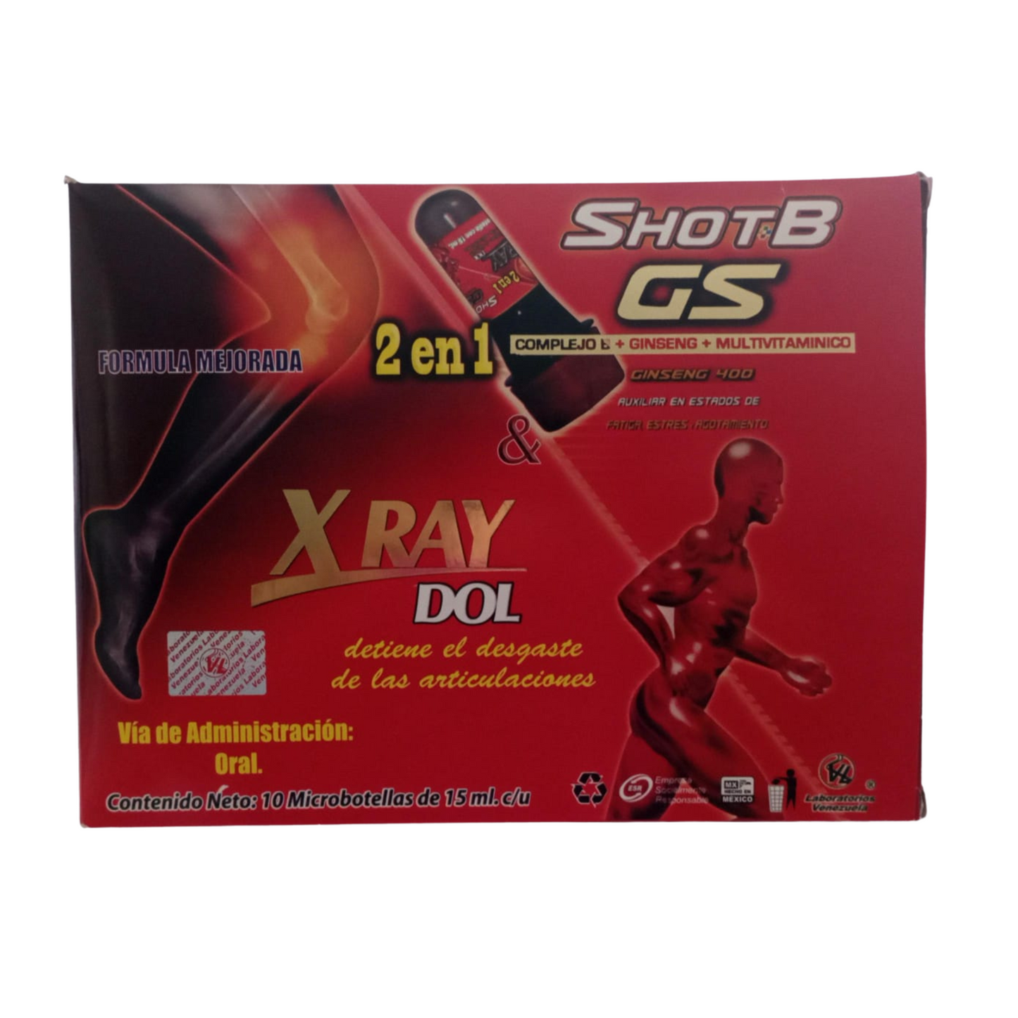 X-RAY DOL SHOT B GS ROJO 2 EN 1 10 MICRO DOSIS