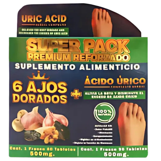 SUPER PACK 6 AJOS DORADOS MAS ACIDO URICO