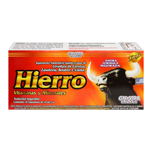 VITA IRON QUINADO 10 AMPOLLETAS